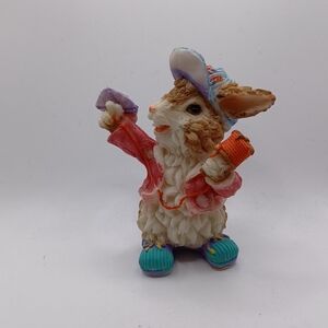VINTAGE K's Collection Easter Bunny Flying Kite Figurine 4.5"